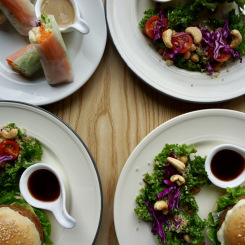 Vegan Burgers and Salad in Xili