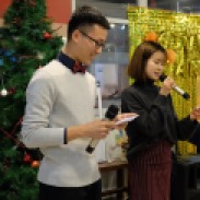 Hosts James and Christina