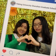Students at the photobooth