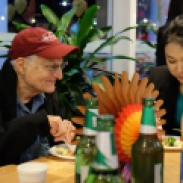 Professors Sargent and jiao enjoying dinner